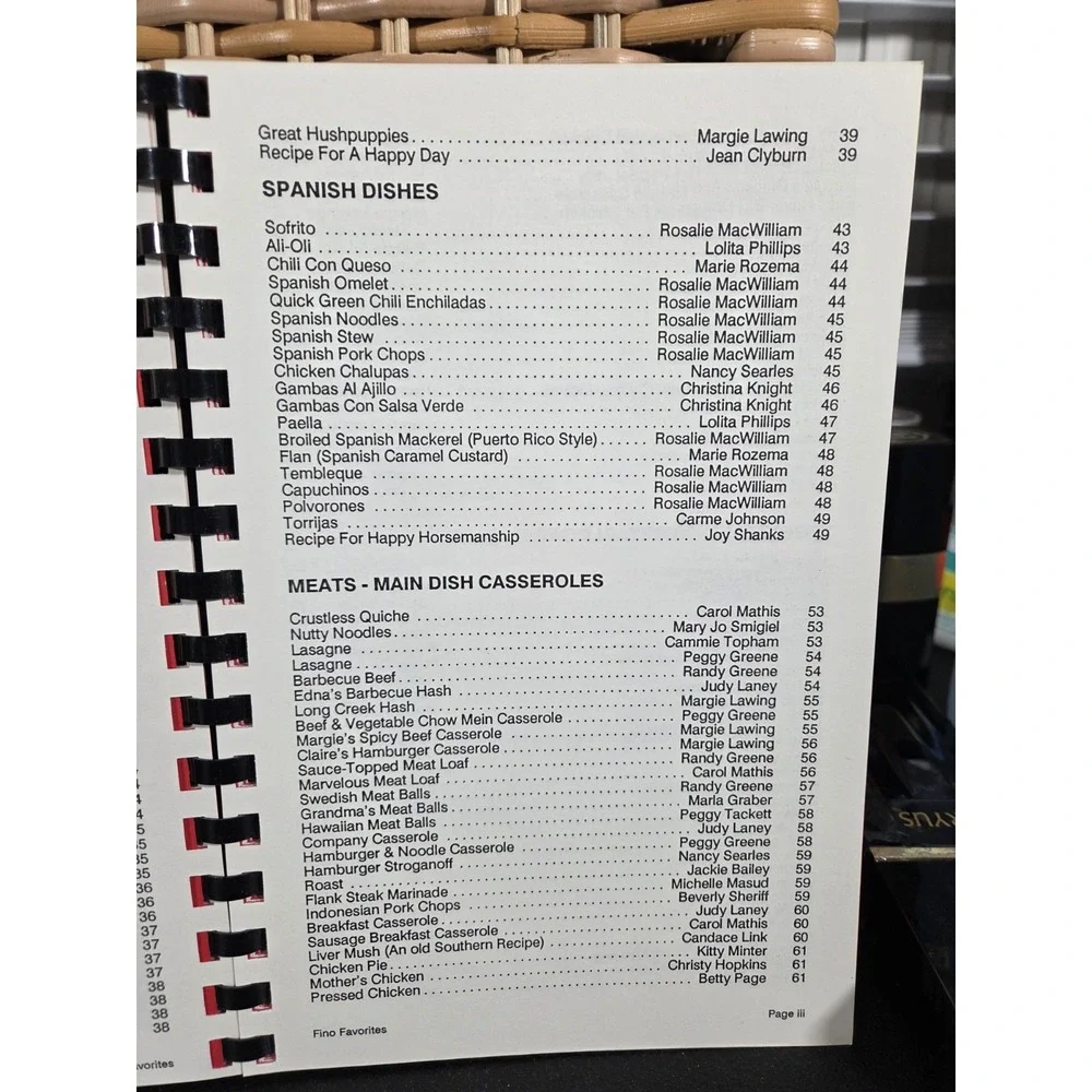 Fino Favorites Spiral Cookbook Piedmont‎ Paso Fino Horse Assn First Printing '89